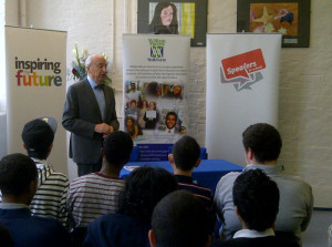 Lord Young, the Prime Minster's Enterprise Adviser, to the William Morris Sixth Form in London