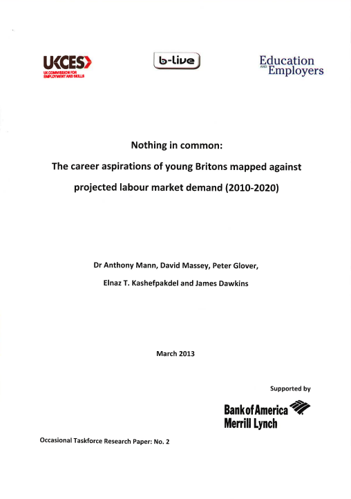 nothing in common the career aspirations of young britons carrier aspirations