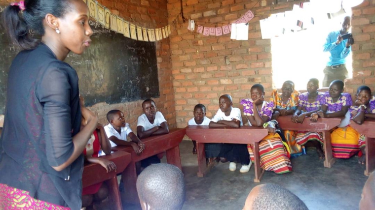 Children in Uganda meet inspirational volunteers at the country’s first Primary Futures