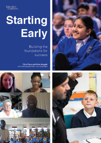 Starting Early report cover with images of children and volunteers