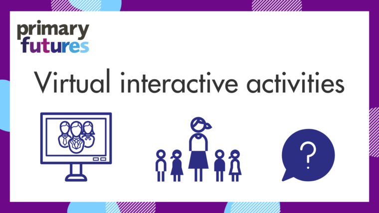Primary Futures Virtual interactive activities - this image links to a primary webinar on running virtual activities