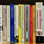 row of books on a shelf
