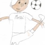 child's drawing of a footballer, what they want to be when they grow up and one of the top 10 jobs children aspire to.