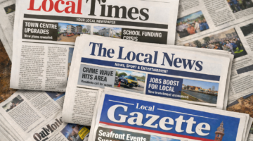 #selection of three local newspapers reflecting local media